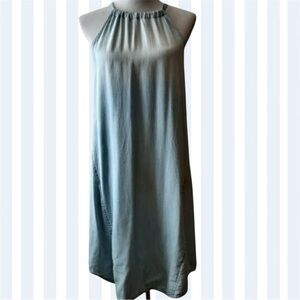 Velvet Heart Blue Ombré Chambray Halter  Sundress